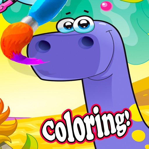 dinosaur colors by paint icon