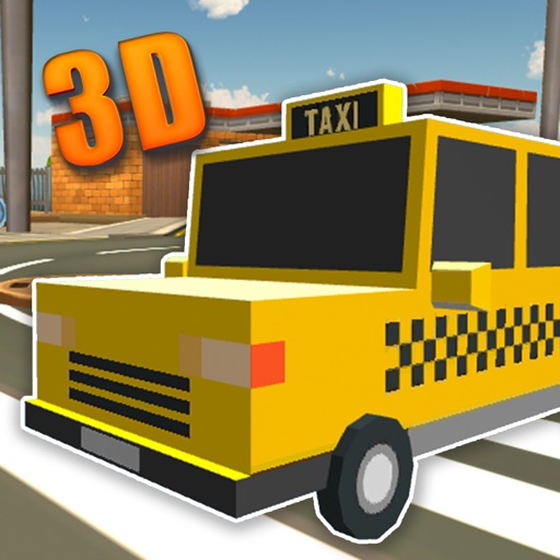Blocky Taxi Crazy Drive Sim 3D