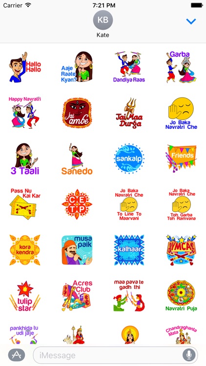 Navratri Stickers Pack For iMessage