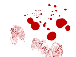 Realistic blood stickers, perfect for all messaging occasions