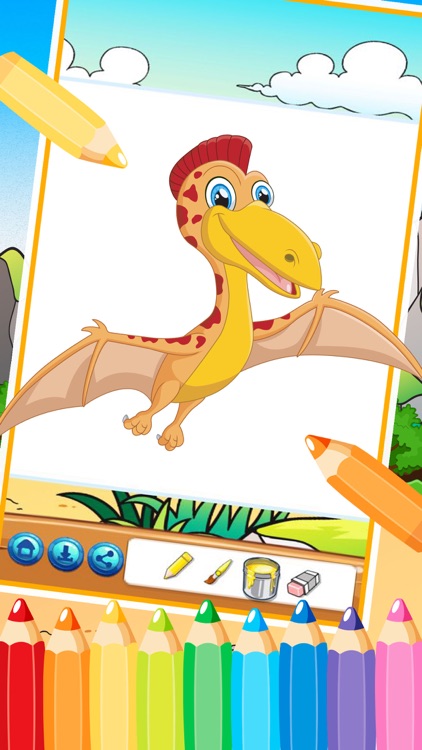 Dinosaur Coloring Book 3 - Dino Color for kid screenshot-3