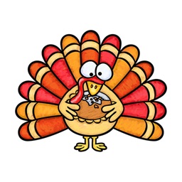 Happy Turkey Stickers