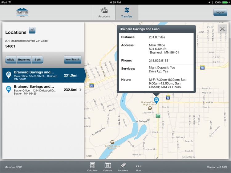 Brainerd Savings & Loan Mobile Banking for iPad screenshot-4