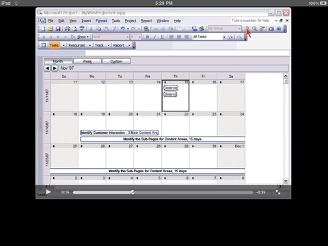 Video Training for Project 2007 HD screenshot 4