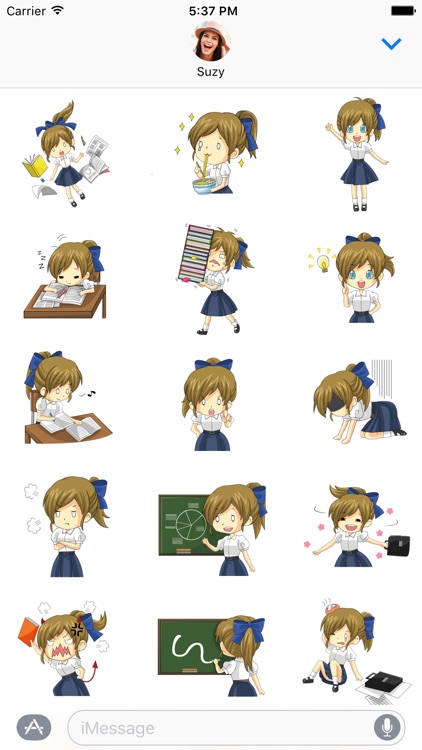 Cute Anime Girl Stickers for iMessage