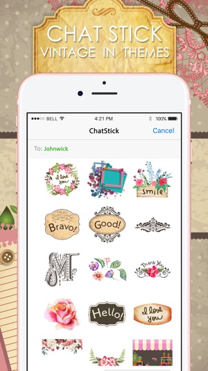 Vintage Emoji Stickers Keyboard Themes ChatStick(圖1)-速報App