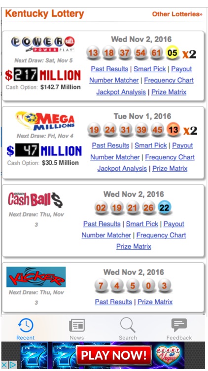 Ky Mega Millions Payout Chart