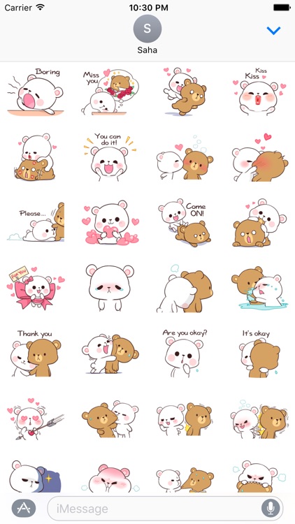 Lovely Bear Couple Stickers