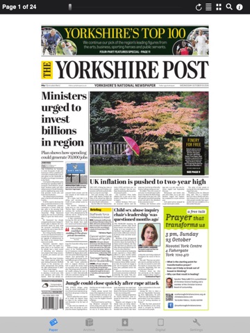 The Yorkshire Post Newspaper screenshot 2