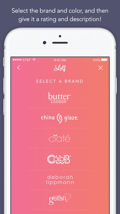 Shelf Cosmetics - Nail Polish App