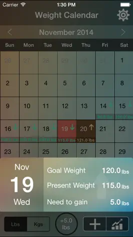 Game screenshot Weight Tracking Calendar hack