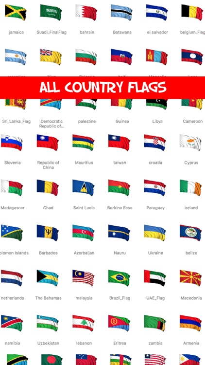 Flags Stickers of the World Countries all 3d Emoji screenshot-3