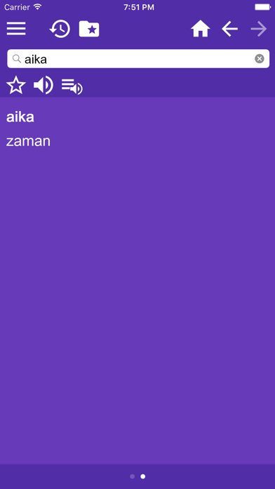 Finnish Turkish dictionary screenshot 2