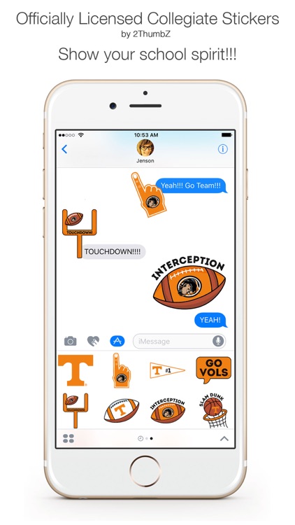 University of Tennessee Stickers for iMessage