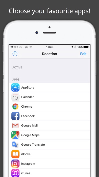 Reaction - Force touch shortcuts