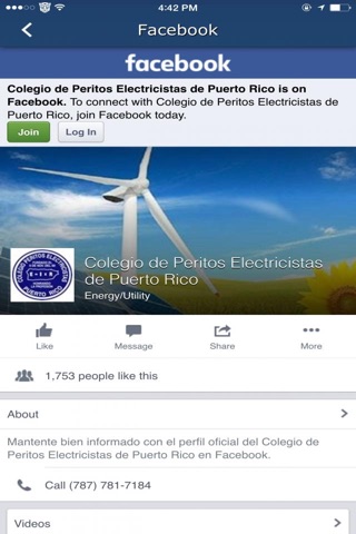 Colegio de Peritos Electricistas screenshot 2