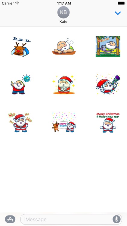 Animated Santa Claus Stickers