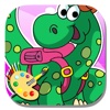 Paint And Color Dinosaurs Game Funny Edition