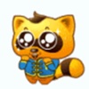 Cute Raccoon Animated - IDC Sticker