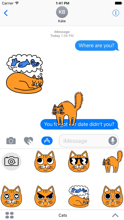 Cat Stickers for Messages & Photos