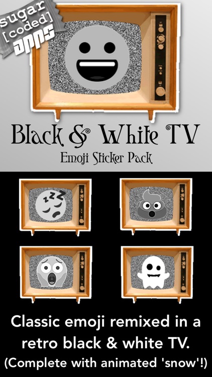 Black & White Emoji TV