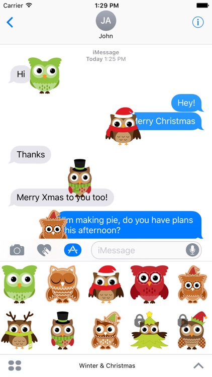 Christmas Owl Stickers