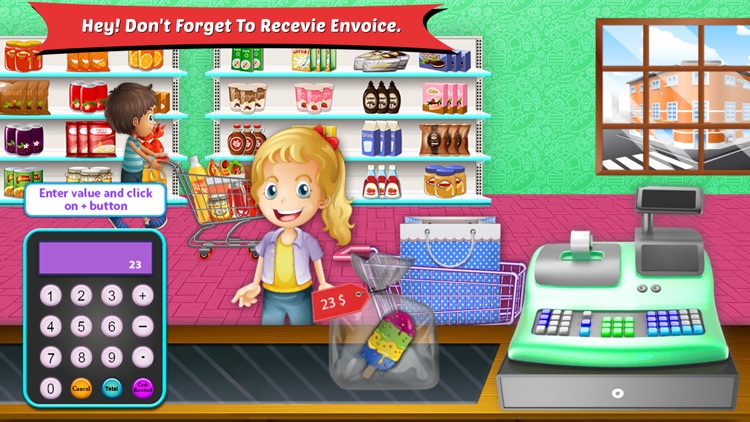 My Bakery Shop Cash Register  - Supermarket shopping girl top free time management grocery shop games for girls