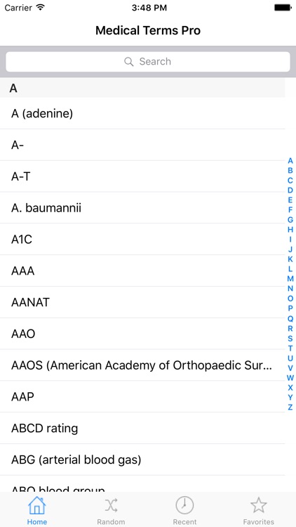 Medical Terms for iPad