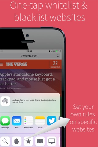 Handblock - Block Safari ads screenshot 2