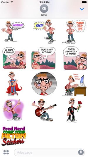 Fred Nerd Comic Strip Factory Stickers(圖1)-速報App