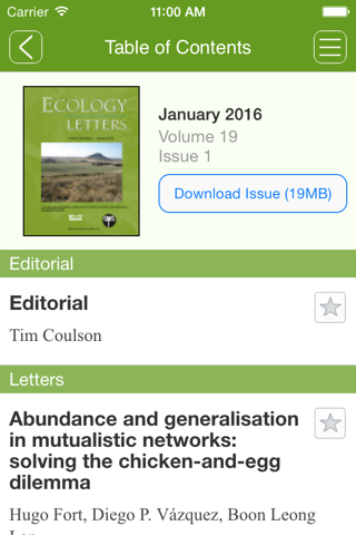 Ecology Letters screenshot 3