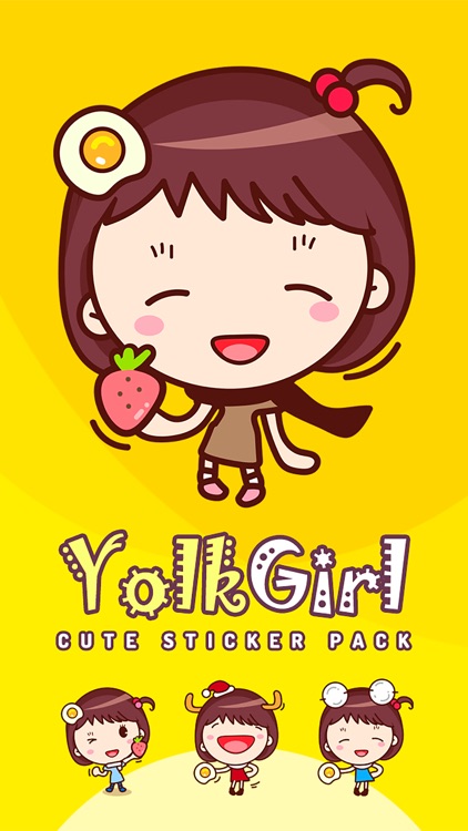 Yolk Girl Sticker - Cute Message Sticker Emoji