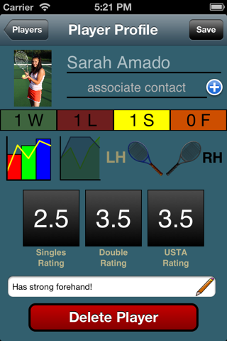 Tennis Score Tracker (Blue) screenshot 4