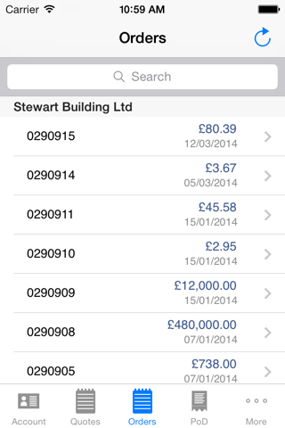 James Hargreaves Customer App screenshot 3