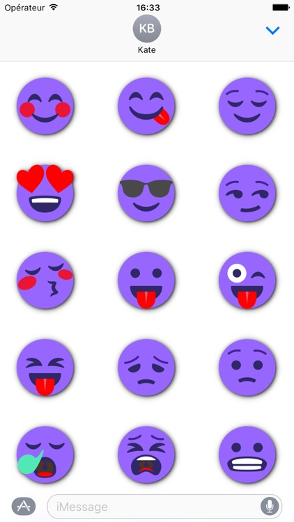 PURPLE Emoji • Stickers for iMessage