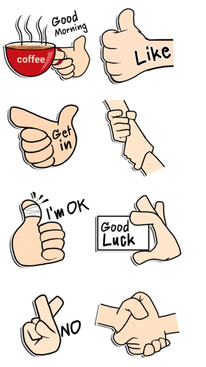 Like Stickers : Hand Signs by Abay Imanberlin