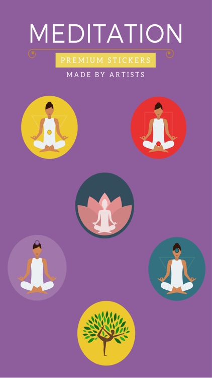 Meditation Stickers - Inner zen and mindfulness