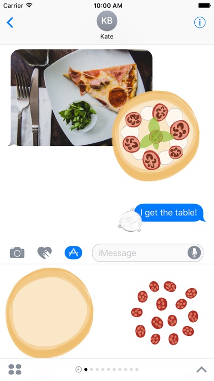 Pizza Foods sticker, cute food stickers for photos