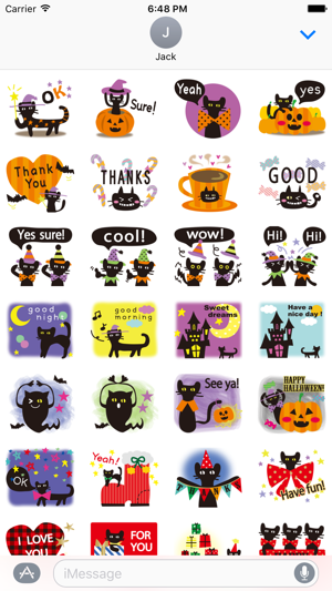 Scary Cat Halloween Stickers(圖2)-速報App