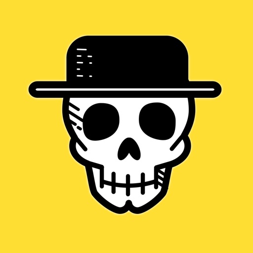 Skull Emoji - Funny Halloween skeleton Stickers icon