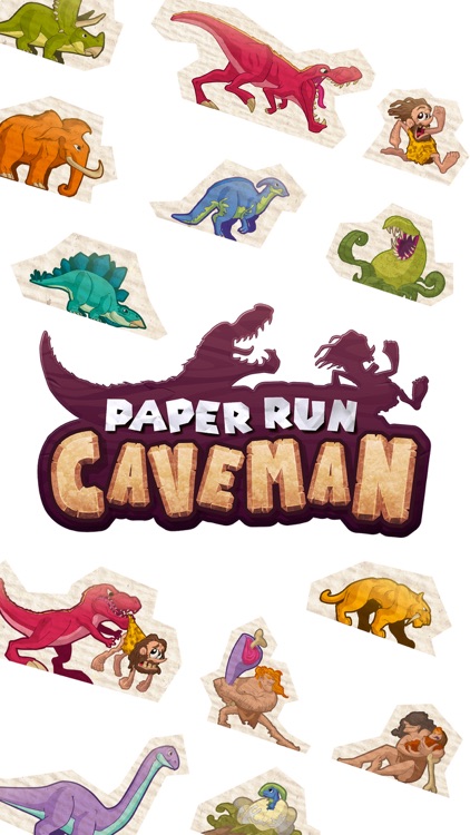 Paper Run Caveman Stickers
