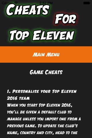 Cheats Guide For Top Eleven screenshot 2
