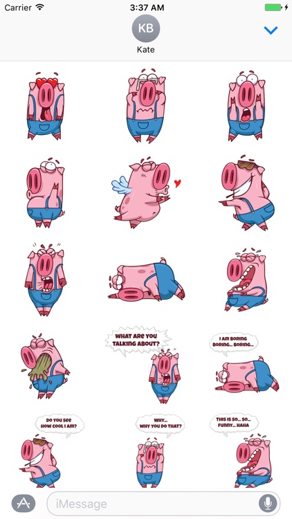 Sticker Me: Oppie Pig Character