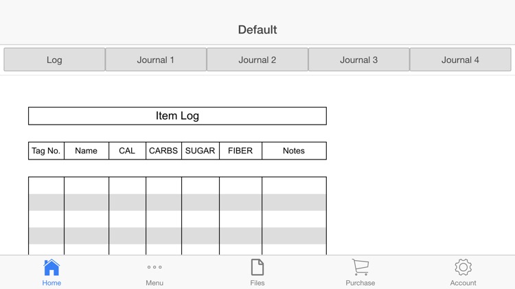 Food Log Book