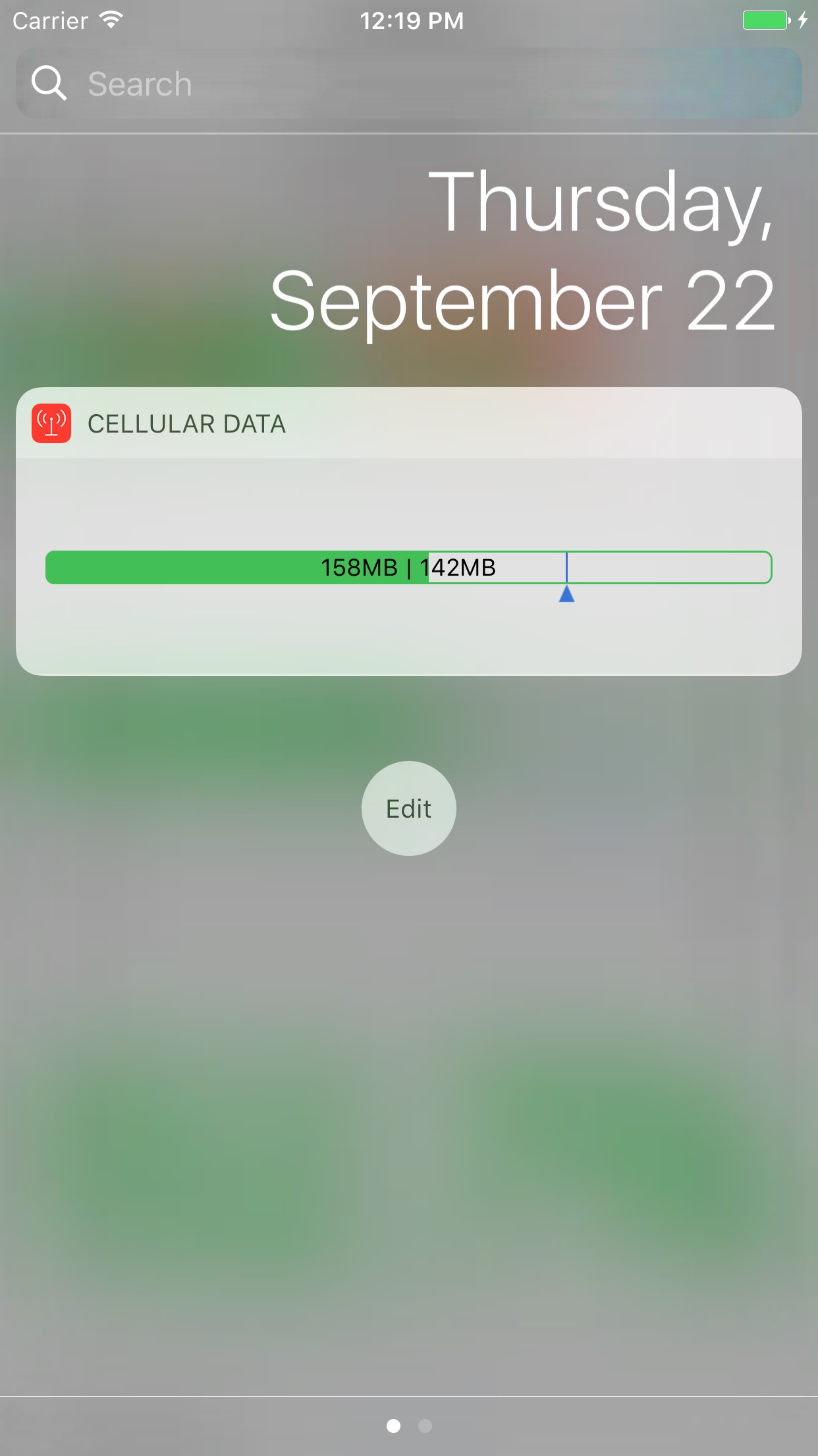 Screenshot do app Data Widget