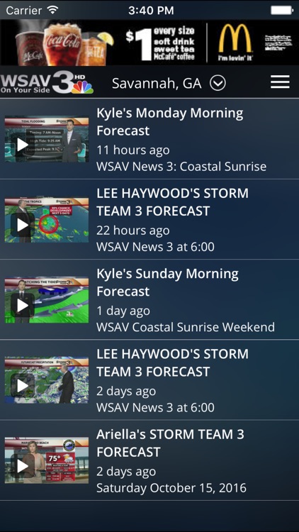 WSAV STORM TEAM 3 WEATHER NETWORK APP