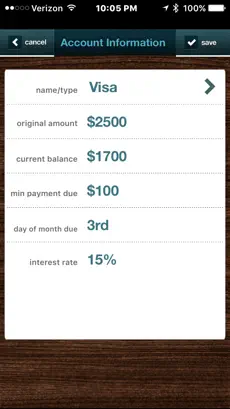 Screenshot 3 Debt Snowball+ iphone