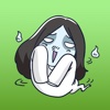 A Crazy Cute Ghost Girl Stickers for iMessage