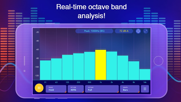 Audio spectrum analyzer and dB (decibel) meter