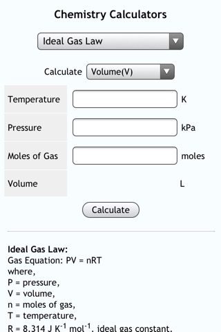 Chemistry Calcs screenshot 2